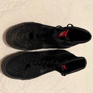 Black High-Top Vans Sneakers